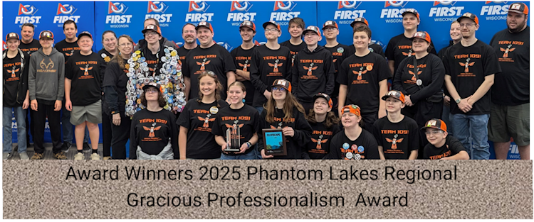 The team winning the 2025 Gracious Professional Award at Phantom Lake